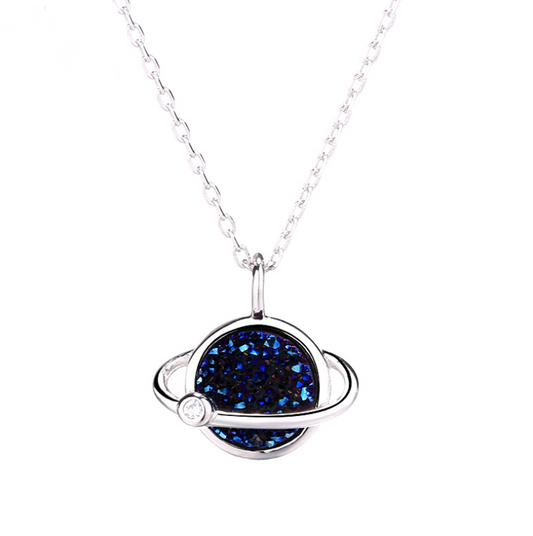 Planet crystal necklace